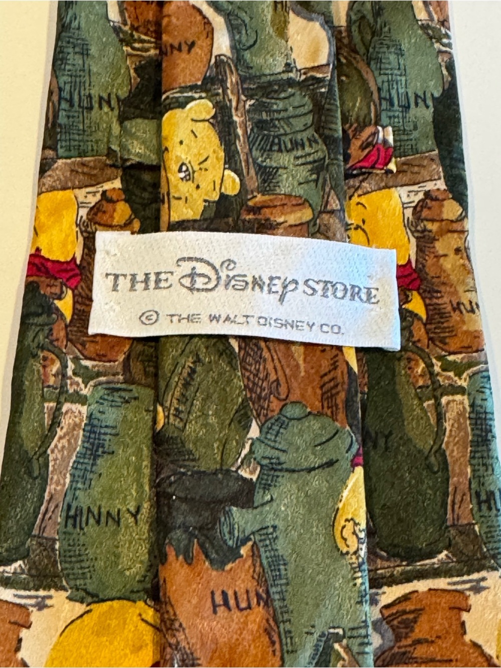 Disney Store Winnie the Pooh Silk Tie Vintage Italy 100% Silk Character Tie - Picture 7 of 7